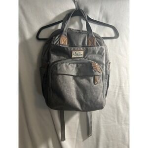 Ruvalino Diaper Bag Backpack Grey Heathered Travel Multi-Function Large Capacity
